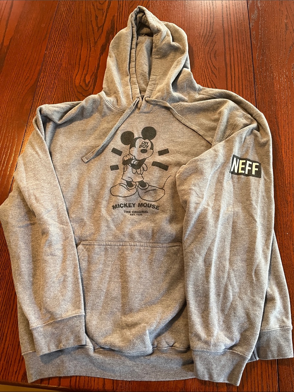 Neff Gray Mickey Mouse Crewneck